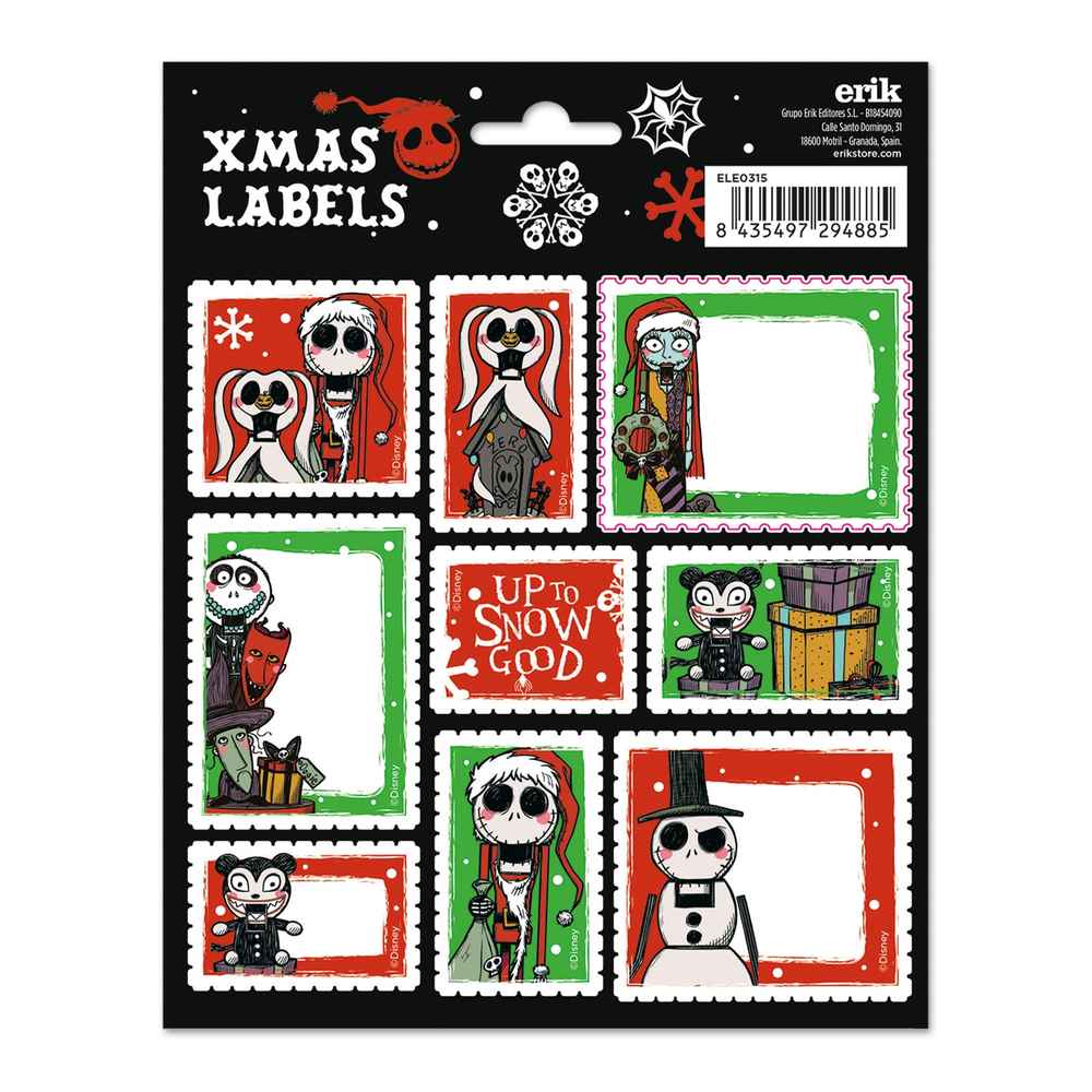 Grupo Erik Disney The Nightmare Before Christmas - Christmas SelfAdhesive Labels Étiquettes adhésives - Multicolore